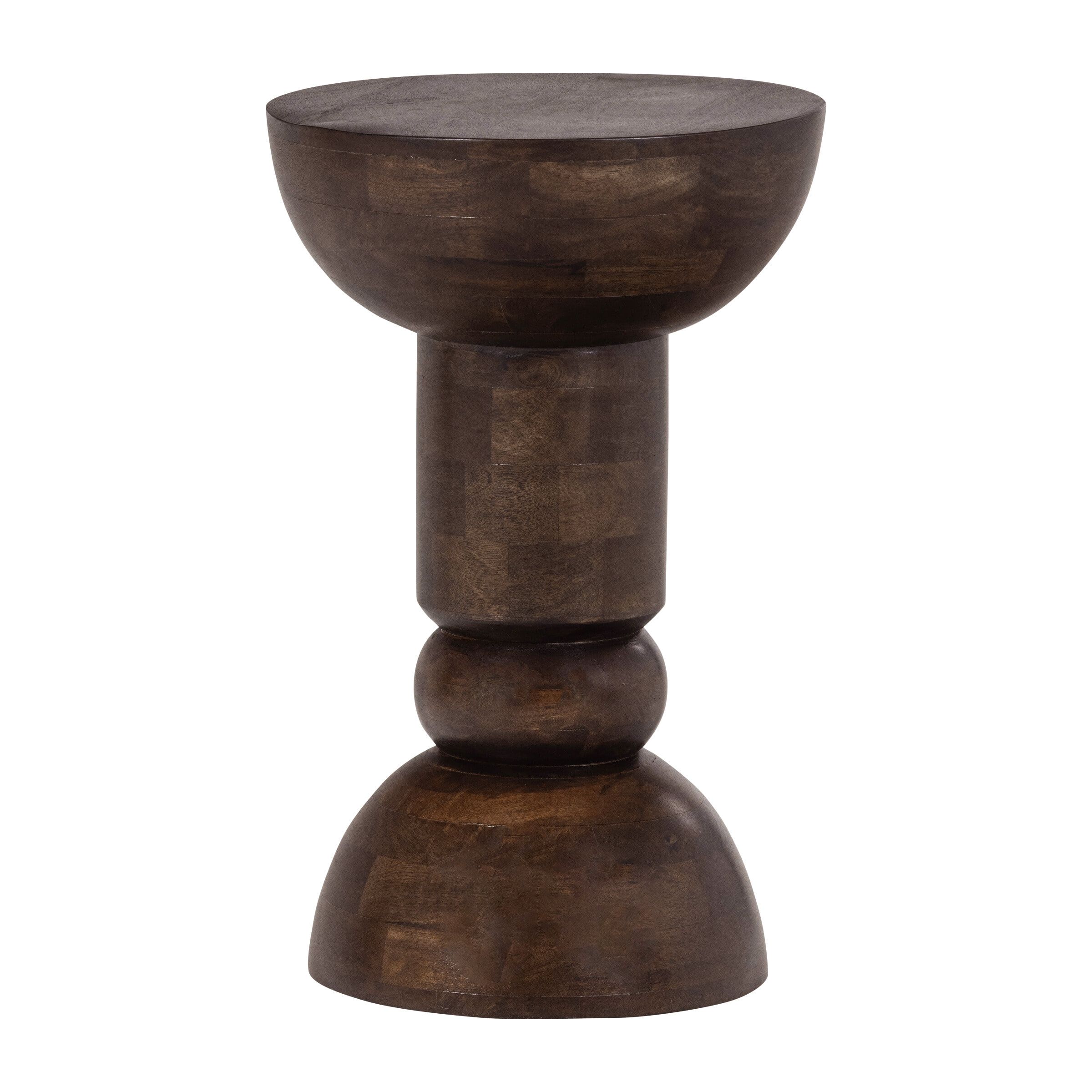 Ronde Bijzettafel Emel – luxe mangohout 40 cm – WOOOD