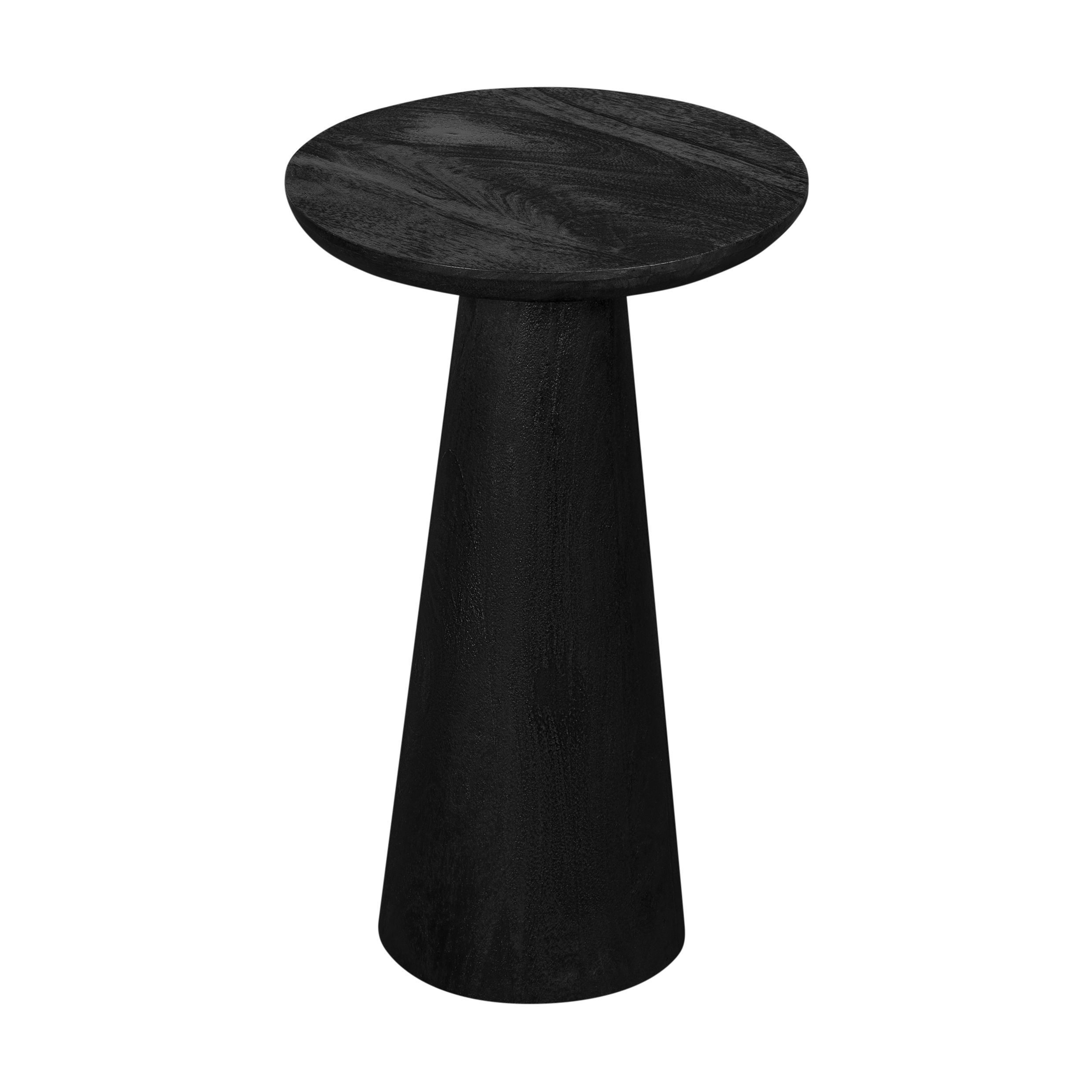 Ronde bijzettafel Laci – zwart, FSC‑gecertificeerd, 30 cm – Lewis & Loft