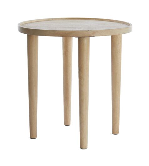 Ronde Bijzettafel Qiano van Light & Living – Natuurlijke Mangohout, 49 cm