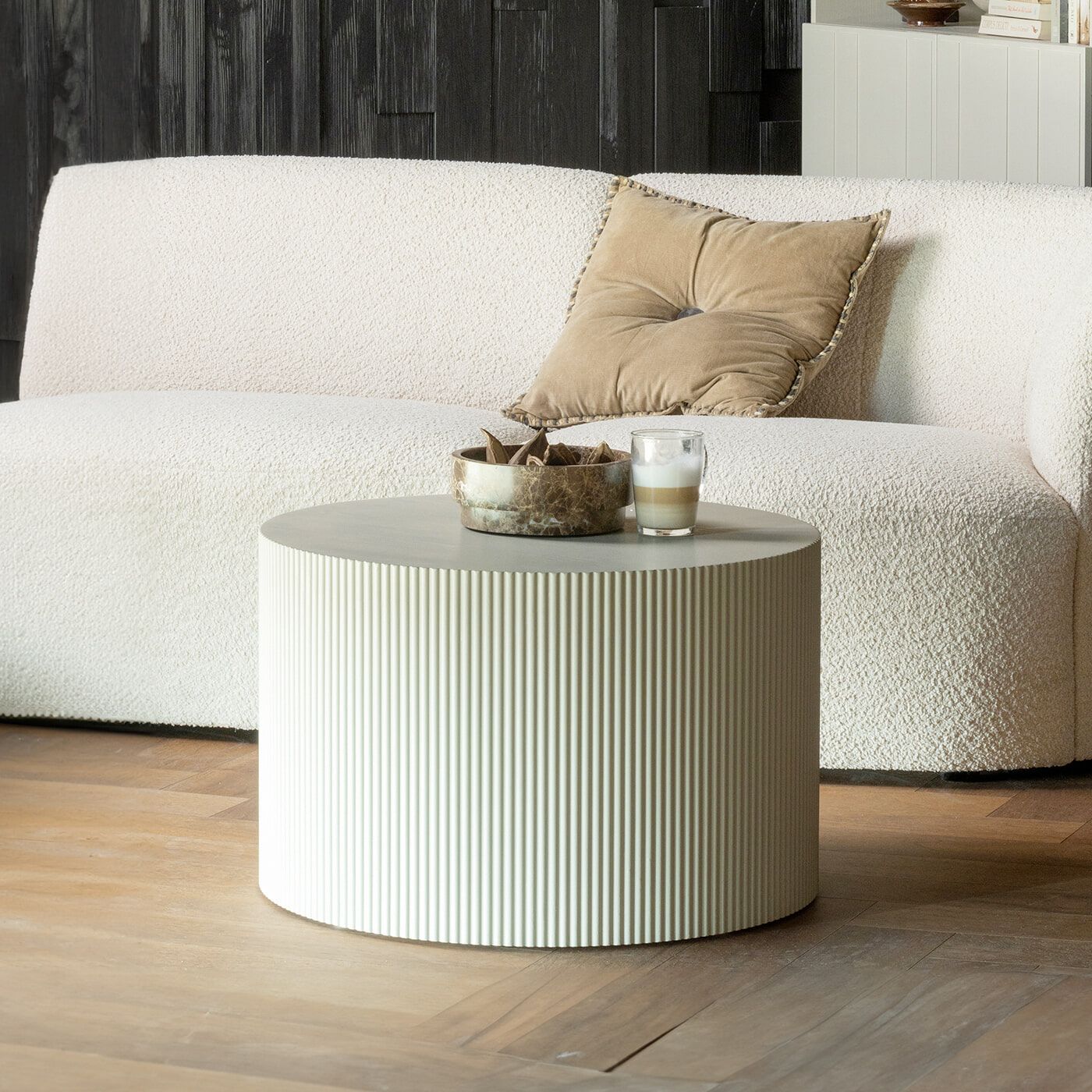 Ronde Bijzettafel Sanne 60 cm – Antique Beige | WOOOD