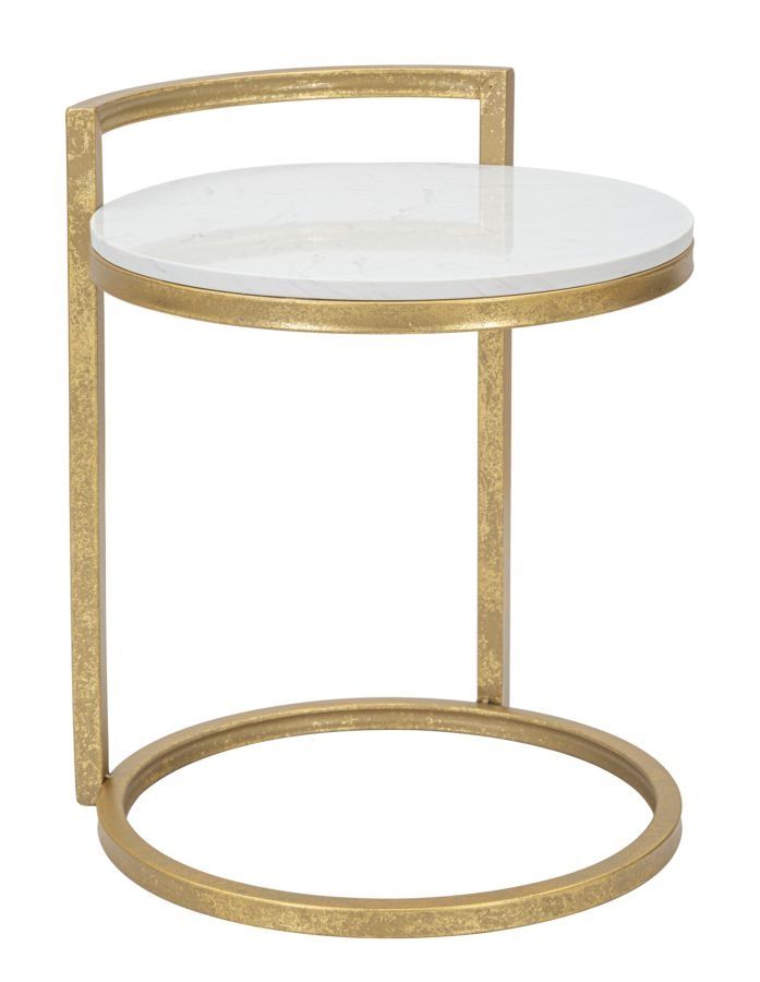 Ronde Bijzettafel van Marmer – Mauro Ferretti (40×43×50 cm)