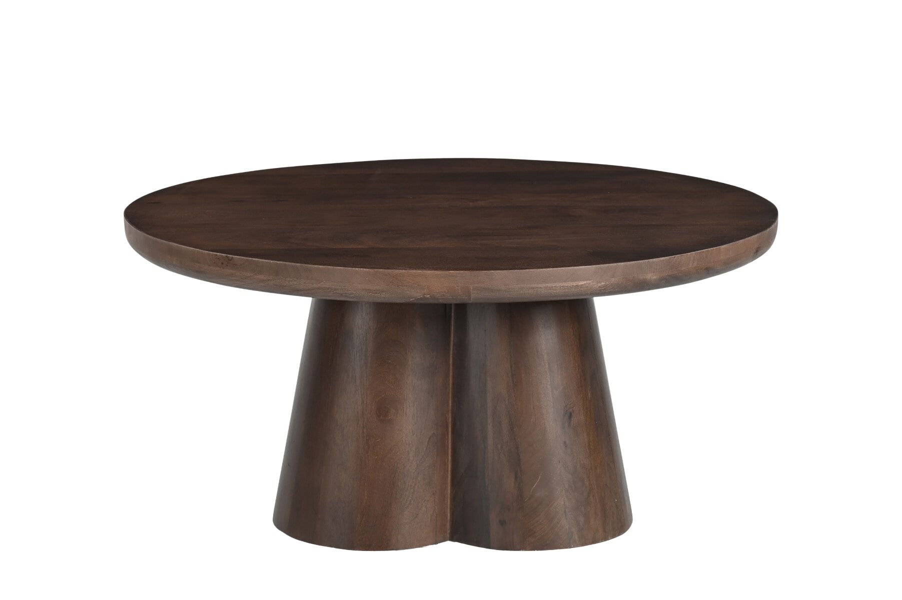 Ronde Brix Salontafel Clubs – Warm Mangohout, 80 cm