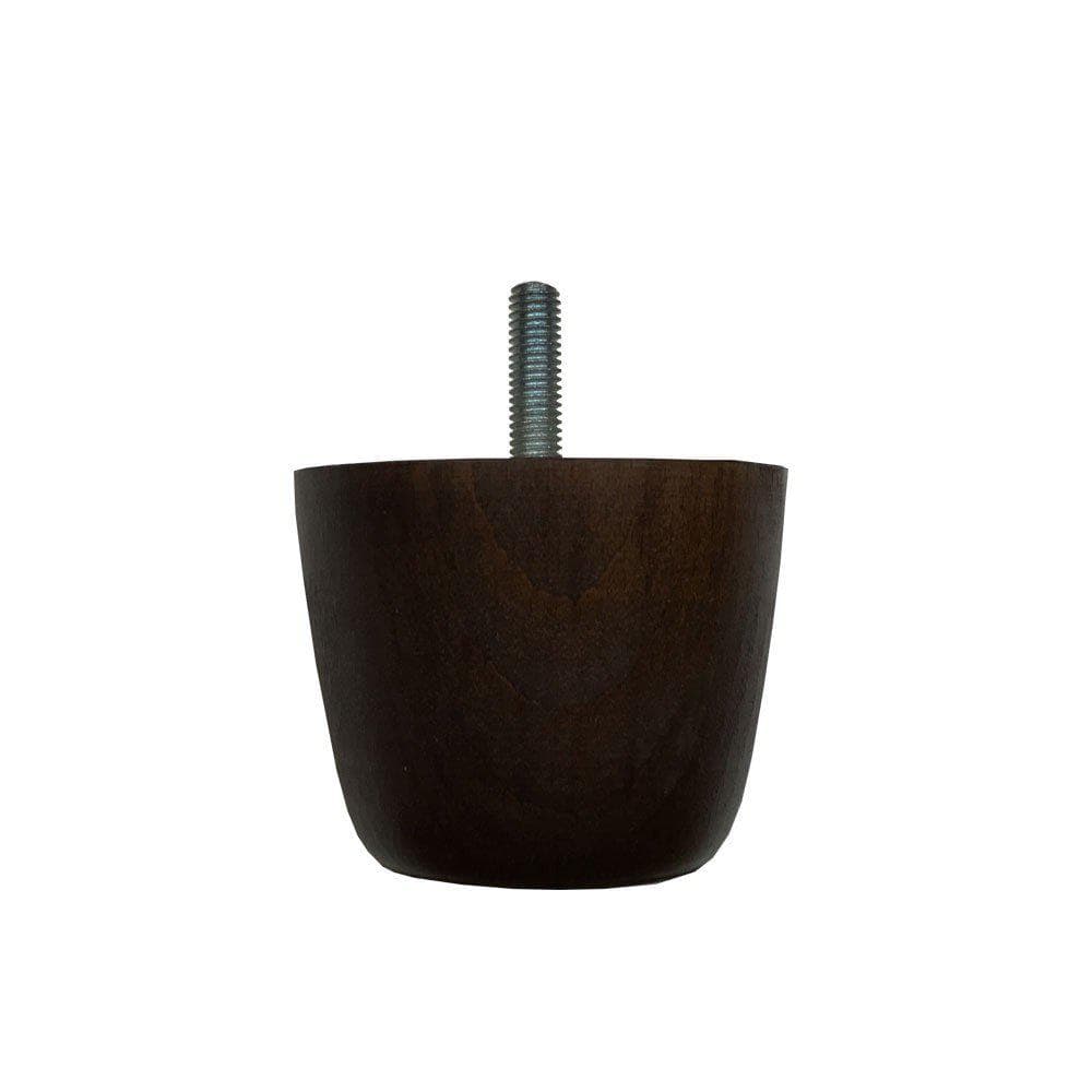 Ronde bruine meubelpoot Ø 7 cm – 5,5 cm hoog – Massief hout (M8) van Furniture Legs Europe