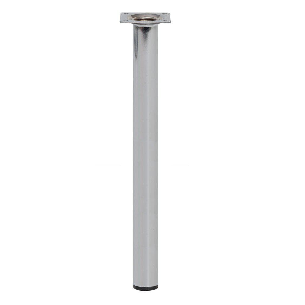 Ronde chroomkleurige meubelpoot van staal – 50 cm, Ø 3 cm | Furniture Legs Europe
