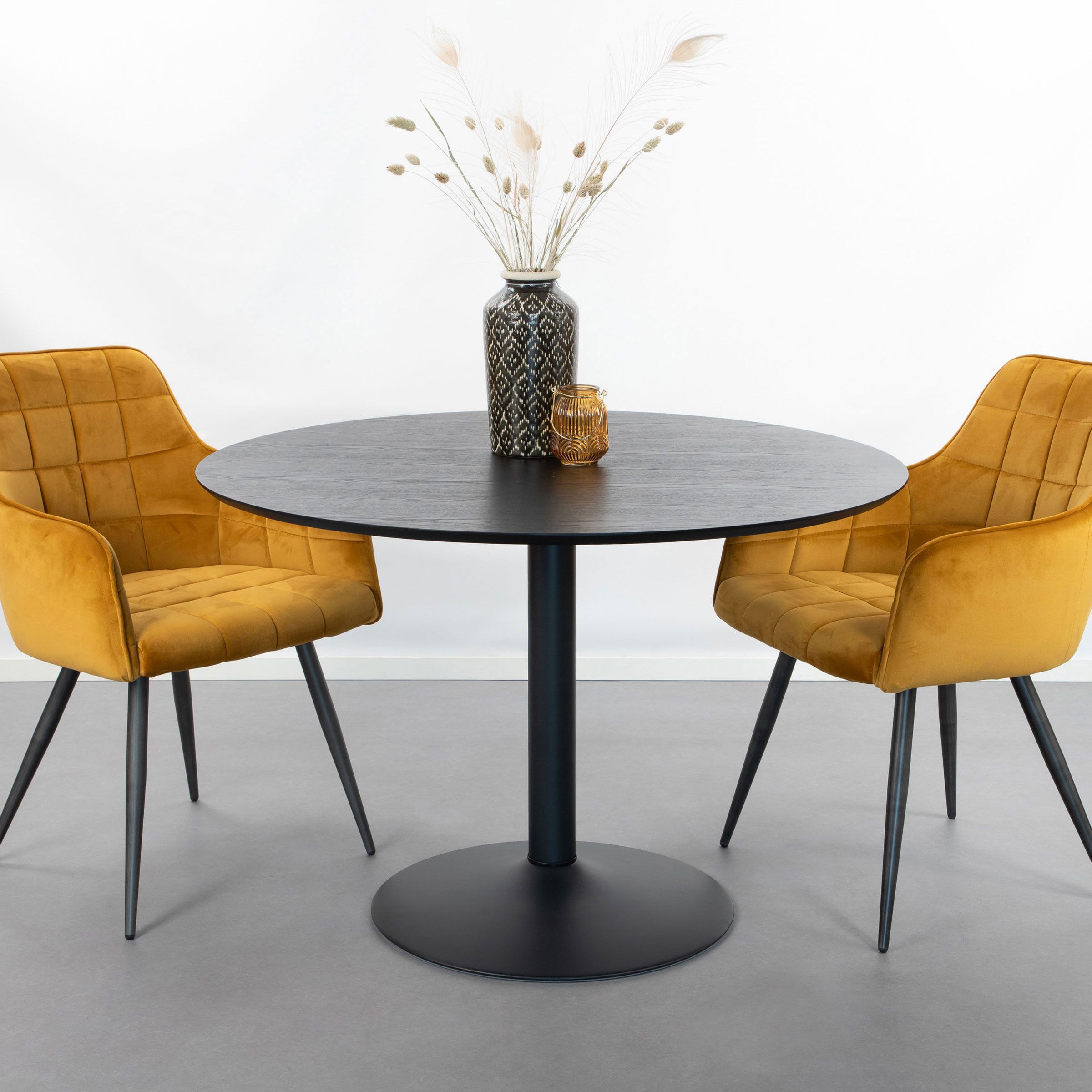 Ronde eettafel Elsa – 110 cm zwart van Sohome