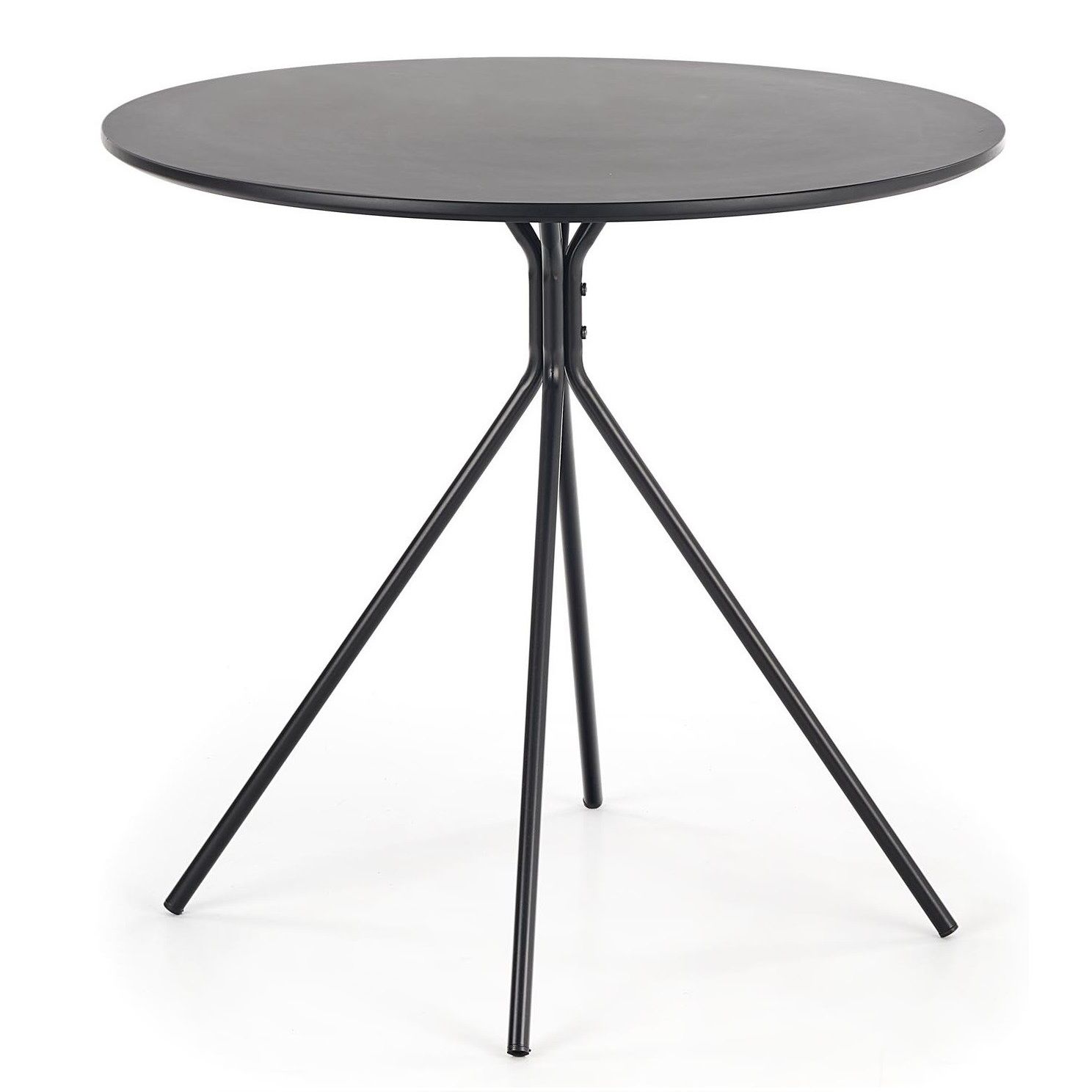 Ronde eettafel Fondi 80 cm – strak matzwart design voor elke eetkamer