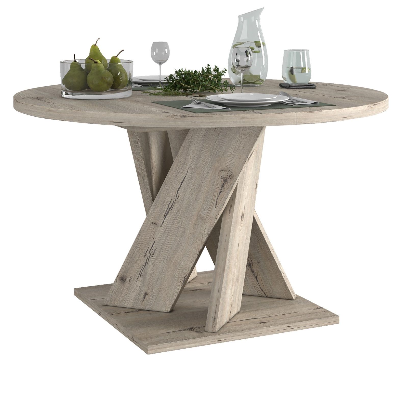 Ronde eettafel Forest – Stijlvolle uitschuifbare tafel 130‑175 cm
