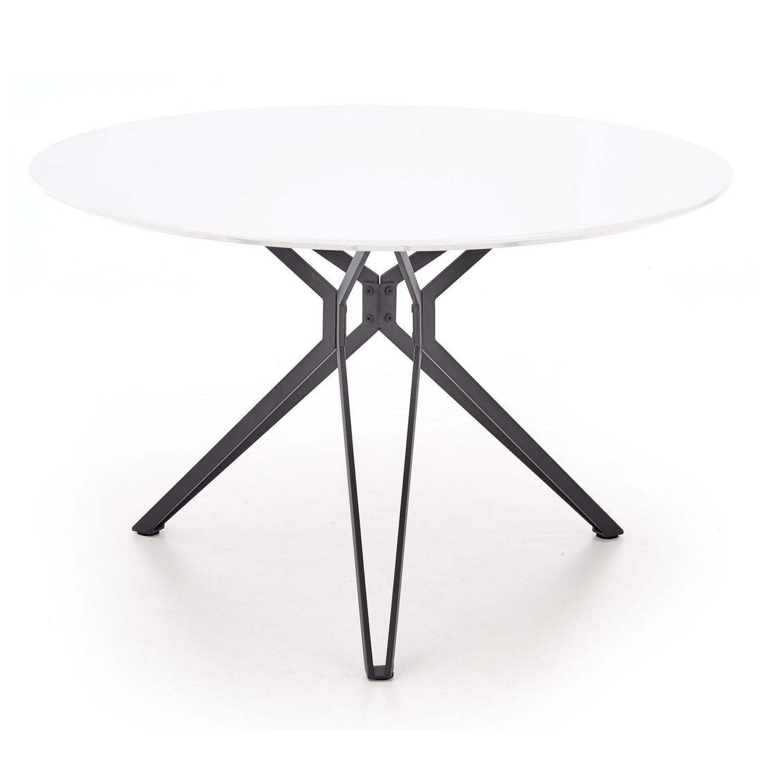 Ronde eettafel Pixel 120 cm – Hoogglans wit voor een lichte, moderne eetruimte
