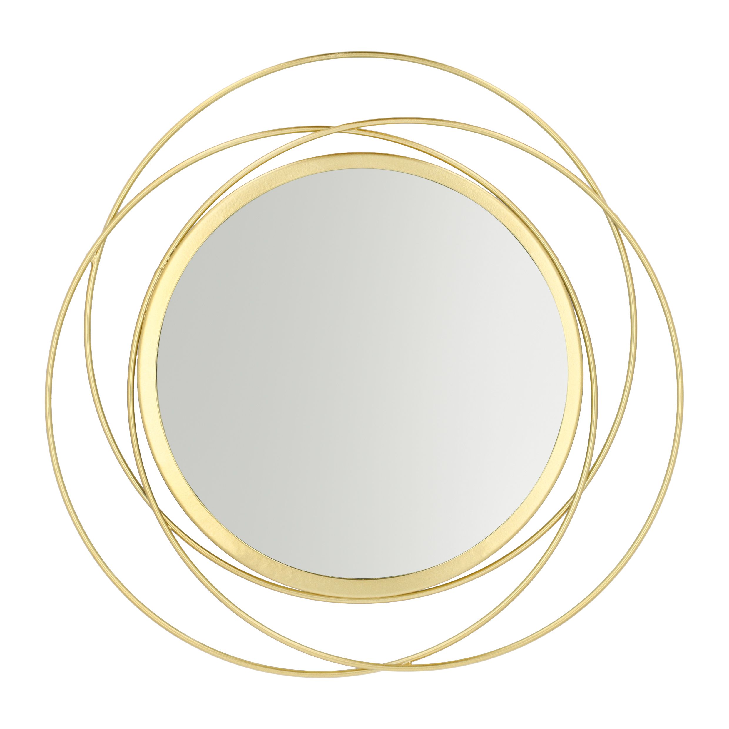 Ronde Gouden Spiegel 35,5 cm van QUVIO – Luxe Touch voor elke Kamer