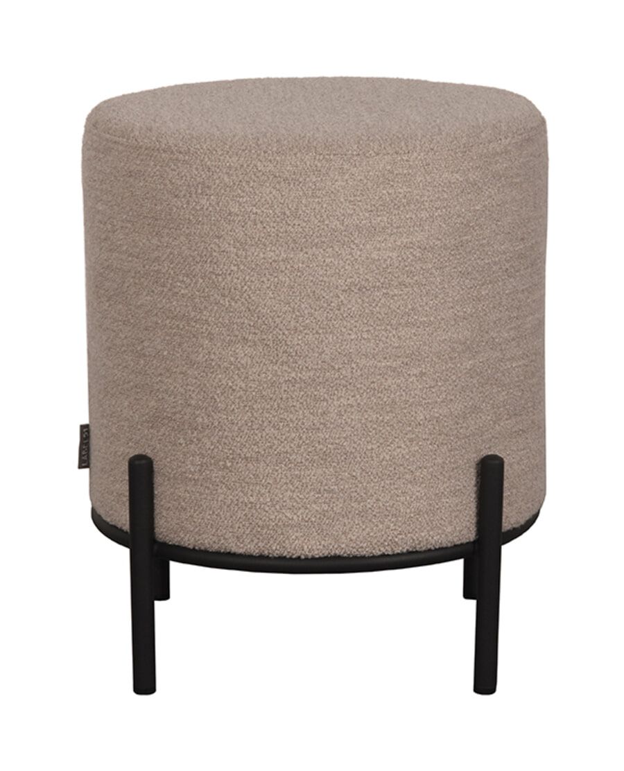 Ronde Hocker Troy van LABEL51 – Luxueuze Bouclé Poef 41 cm