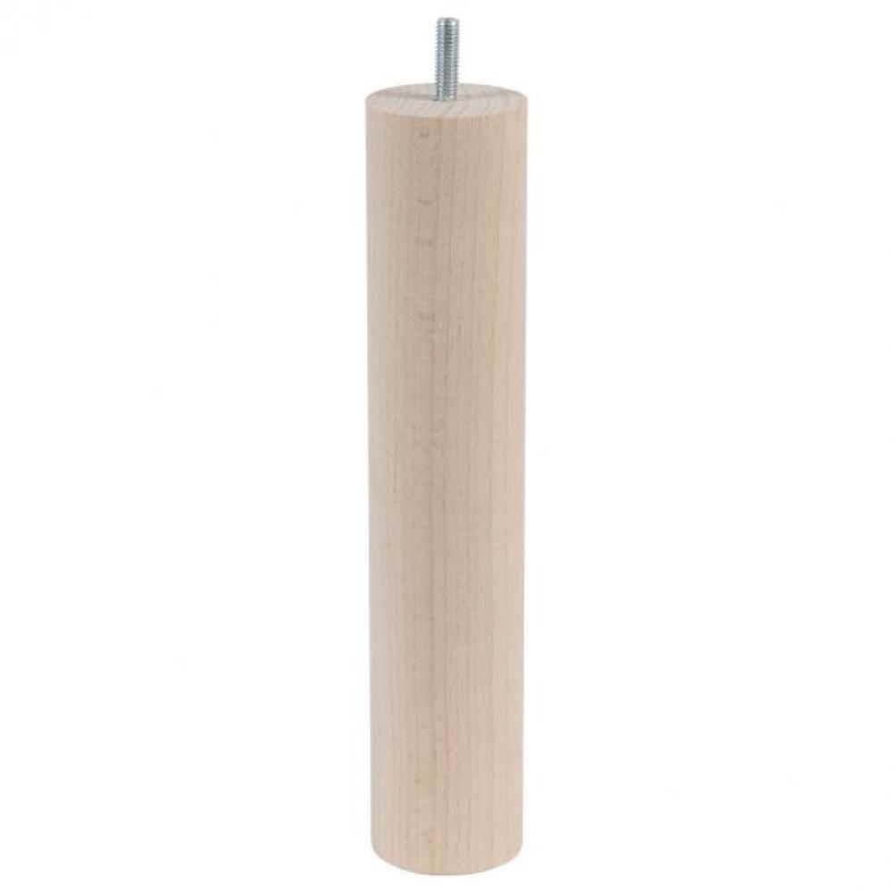 Ronde houten meubelpot – 4 cm Ø, 26 cm hoog, M10 draadeind