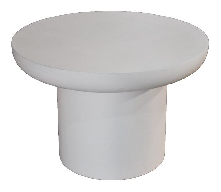 Ronde mangohouten salontafel in Soft Sand – 60 cm