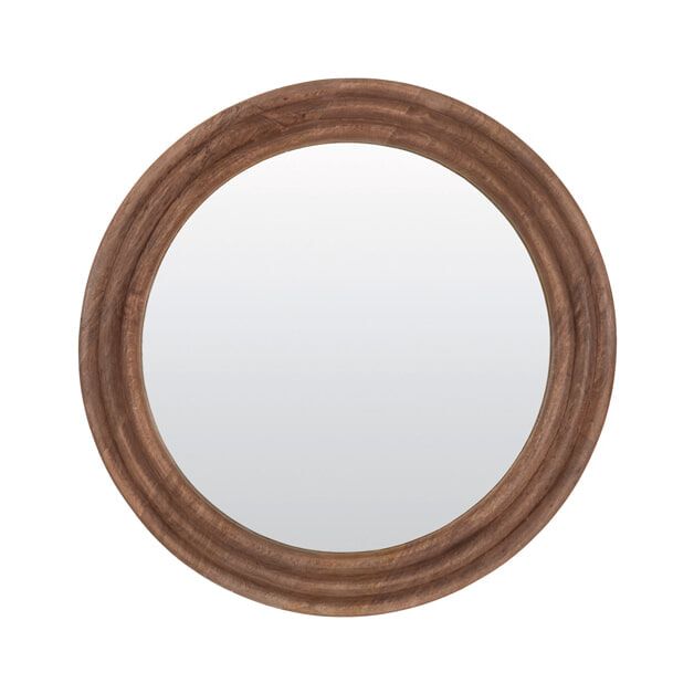 Ronde Mangohouten Spiegel 100 cm – Light & Living Florion