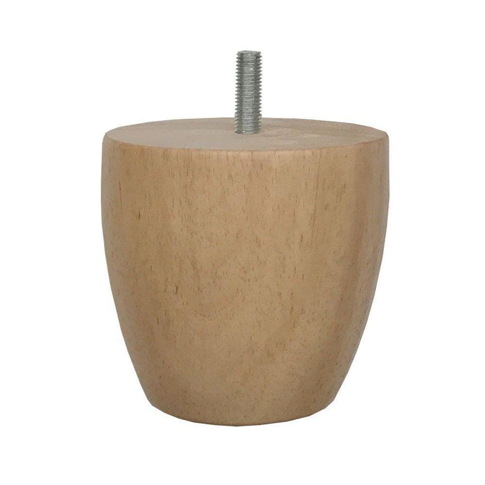 Ronde massieve houten meubelpoot Ø 8 cm – M8 draadeind – Furniture Legs Europe