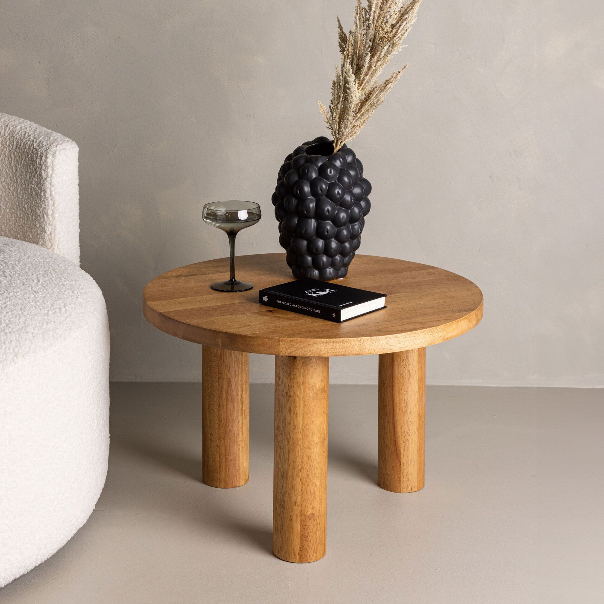 Ronde Nohr Salontafel Meghen – Rubberen Eikenlook, 60 cm
