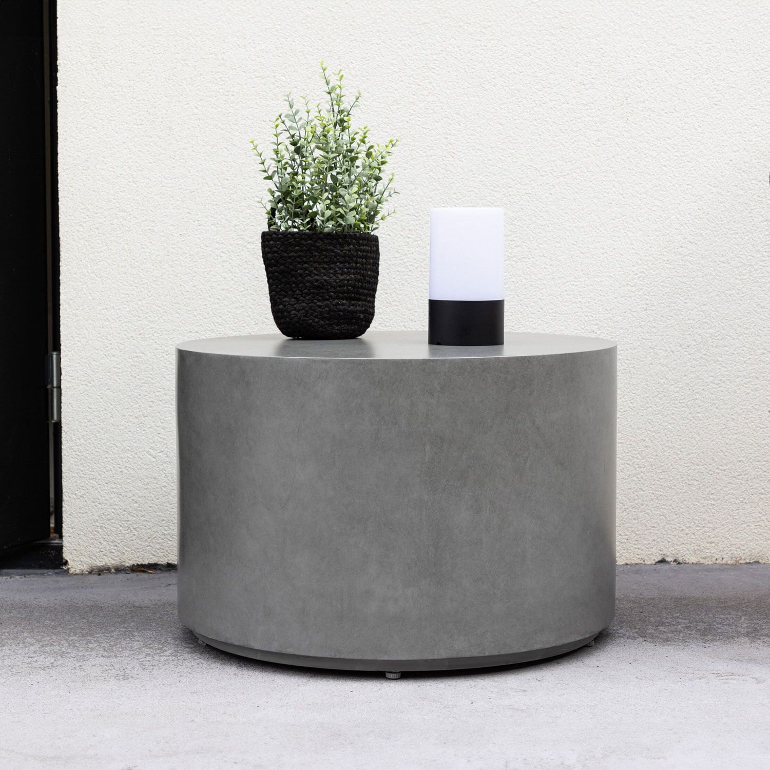 Ronde Outdoor Bijzettafel Jorja van Nohr – 60 cm, grijs