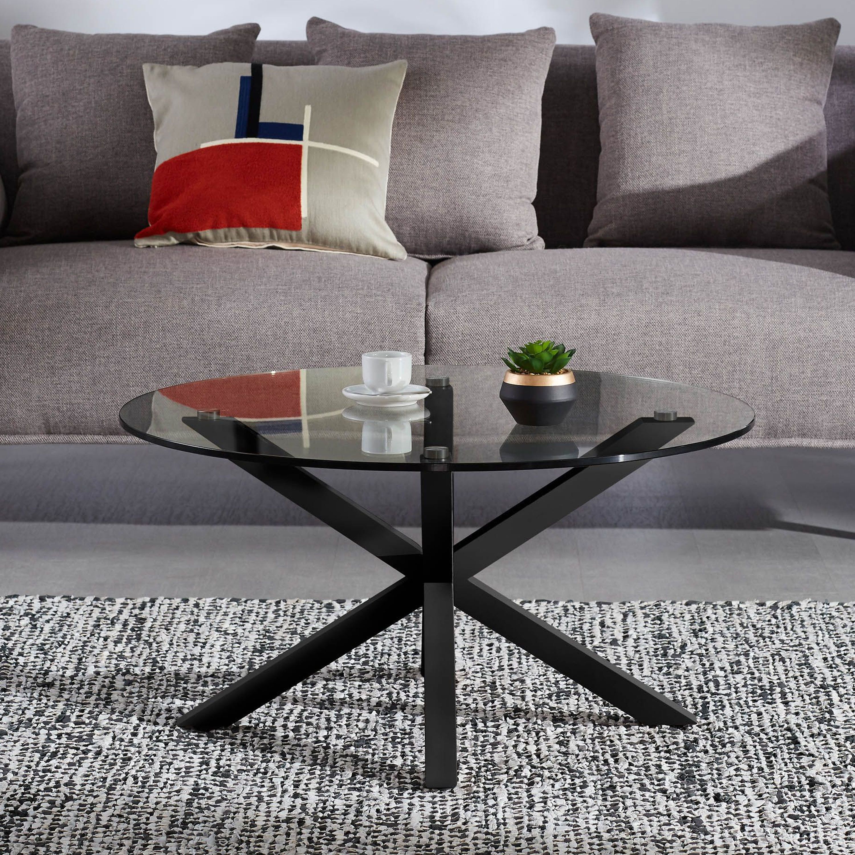 Ronde Salontafel Argo Ø82 cm – Zwart van Kave Home