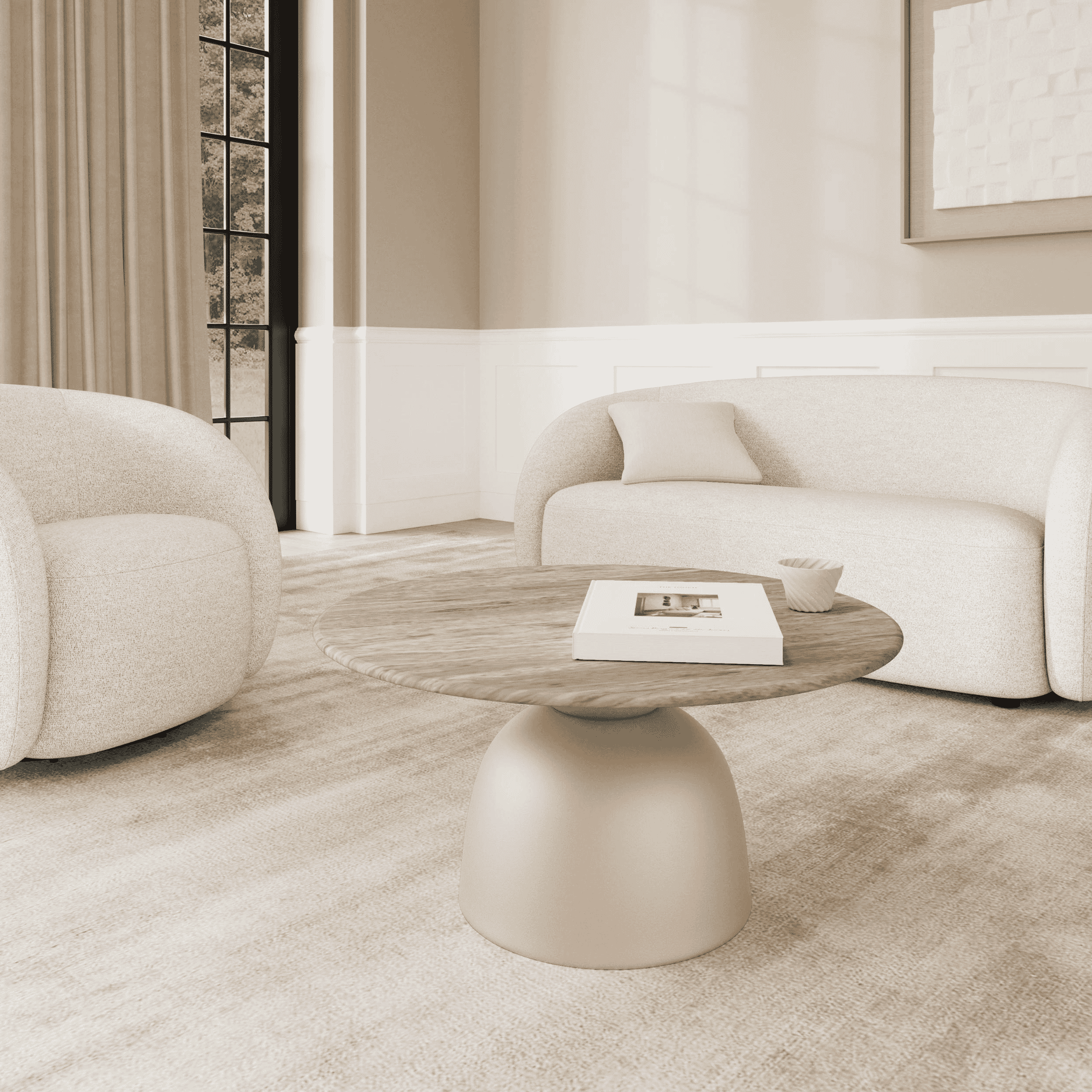 Ronde Salontafel Bendt Chardai Marmer – Tijdloze Elegantie in 80 cm