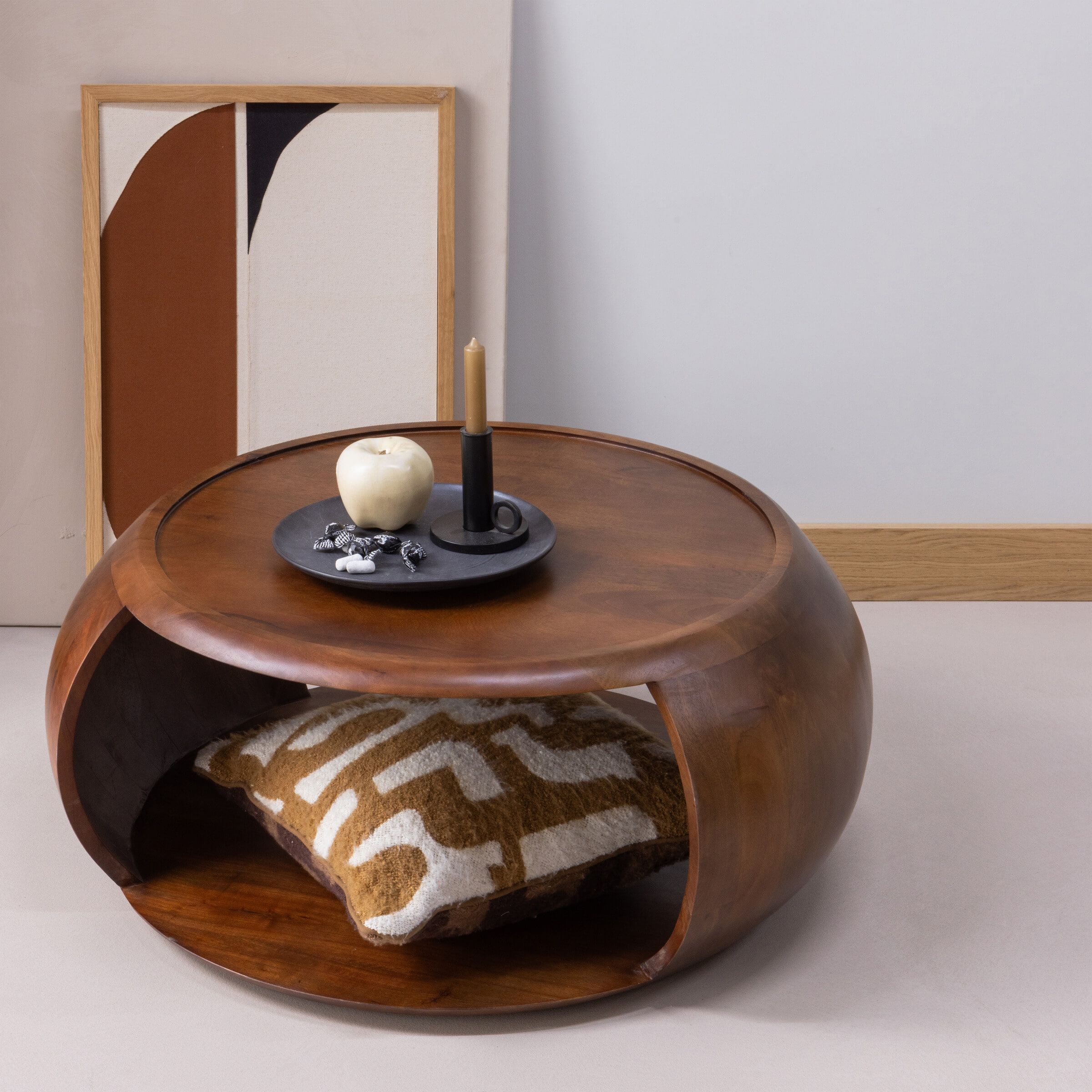 Ronde Salontafel Cole van WOOOD – Warm Mangohout, 72 cm