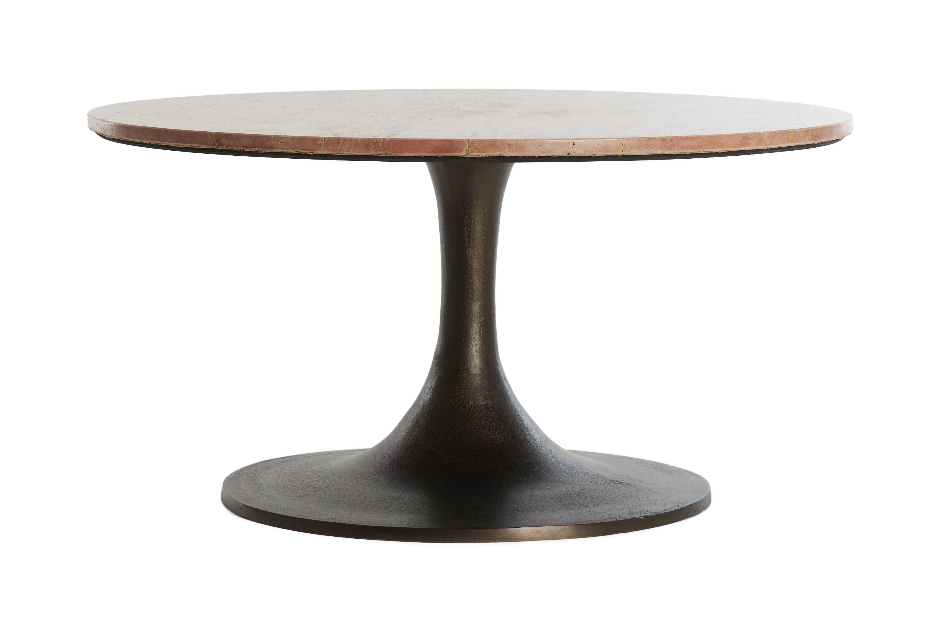 Ronde Salontafel Dolin in Rood – Light & Living Travertin & Aluminium