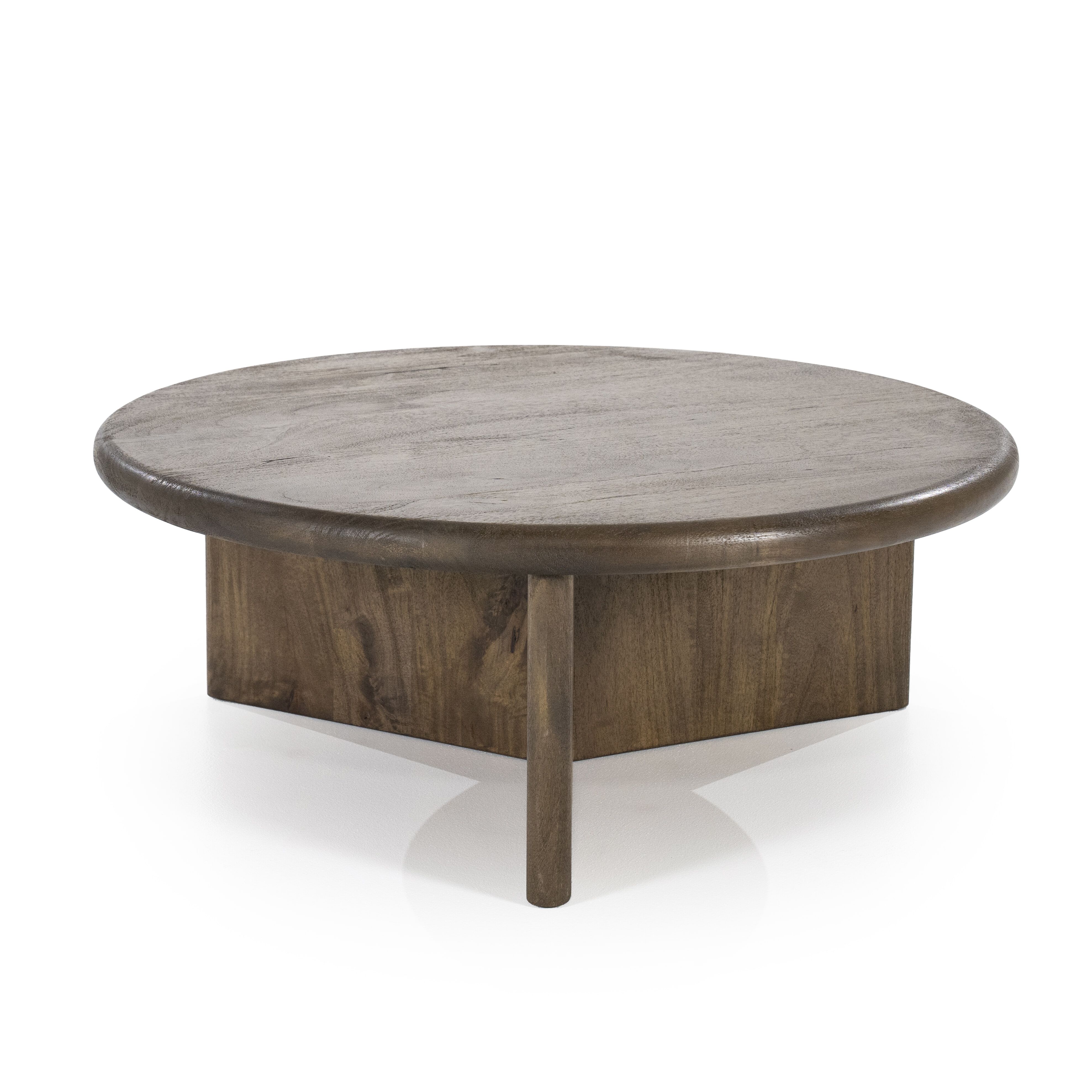 Ronde Salontafel Leoti van By‑Boo – Warm Mangohout, 60 cm