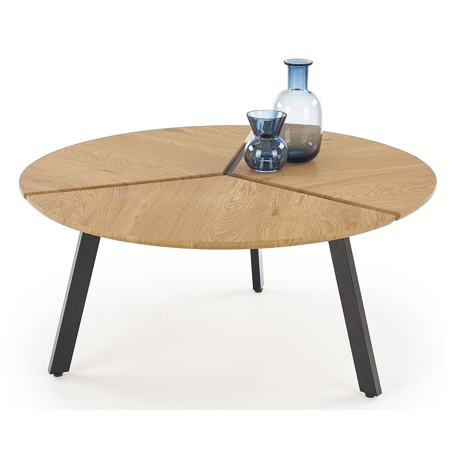 Ronde salontafel Luana – stijlvolle 86 cm goud‑eiken tafel voor moderne woonkamers