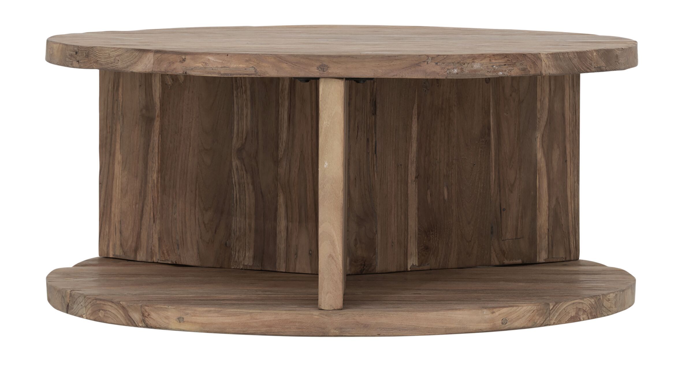 Ronde Salontafel Rush Teakhout 80 cm – Natuurlijk Design van MUST Living