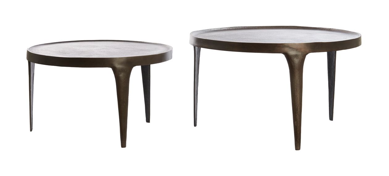 Ronde Salontafel Tobias Set – Light & Living, Donkerbruin (2‑delig)