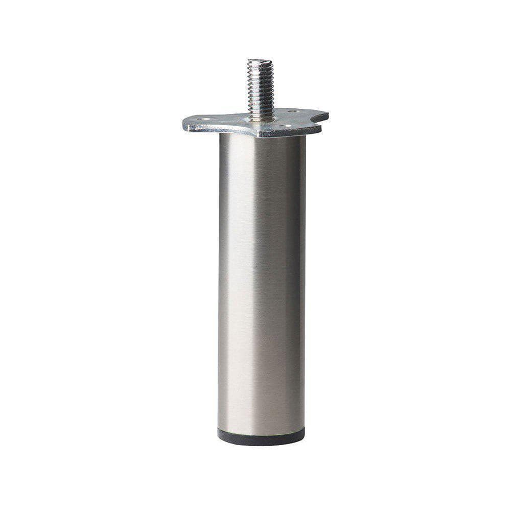 Ronde Stalen Meubelpoot – RVS Look, Ø 3 cm, 10 cm Hoog, M8