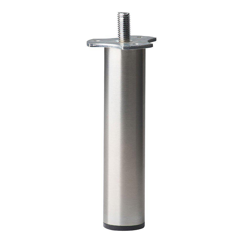 Ronde Stalen Meubelpot RVS Look Ø 3 cm – 14 cm Hoog (M8) – Furniture Legs Europe