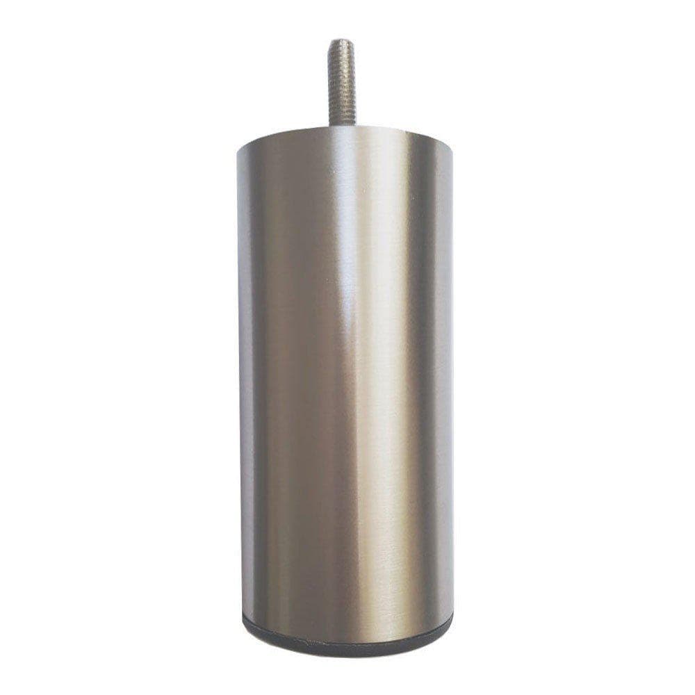 Ronde Stalen Meubelpot RVS-look Ø 6 cm – 16 cm hoog (M8) – Furniture Legs Europe