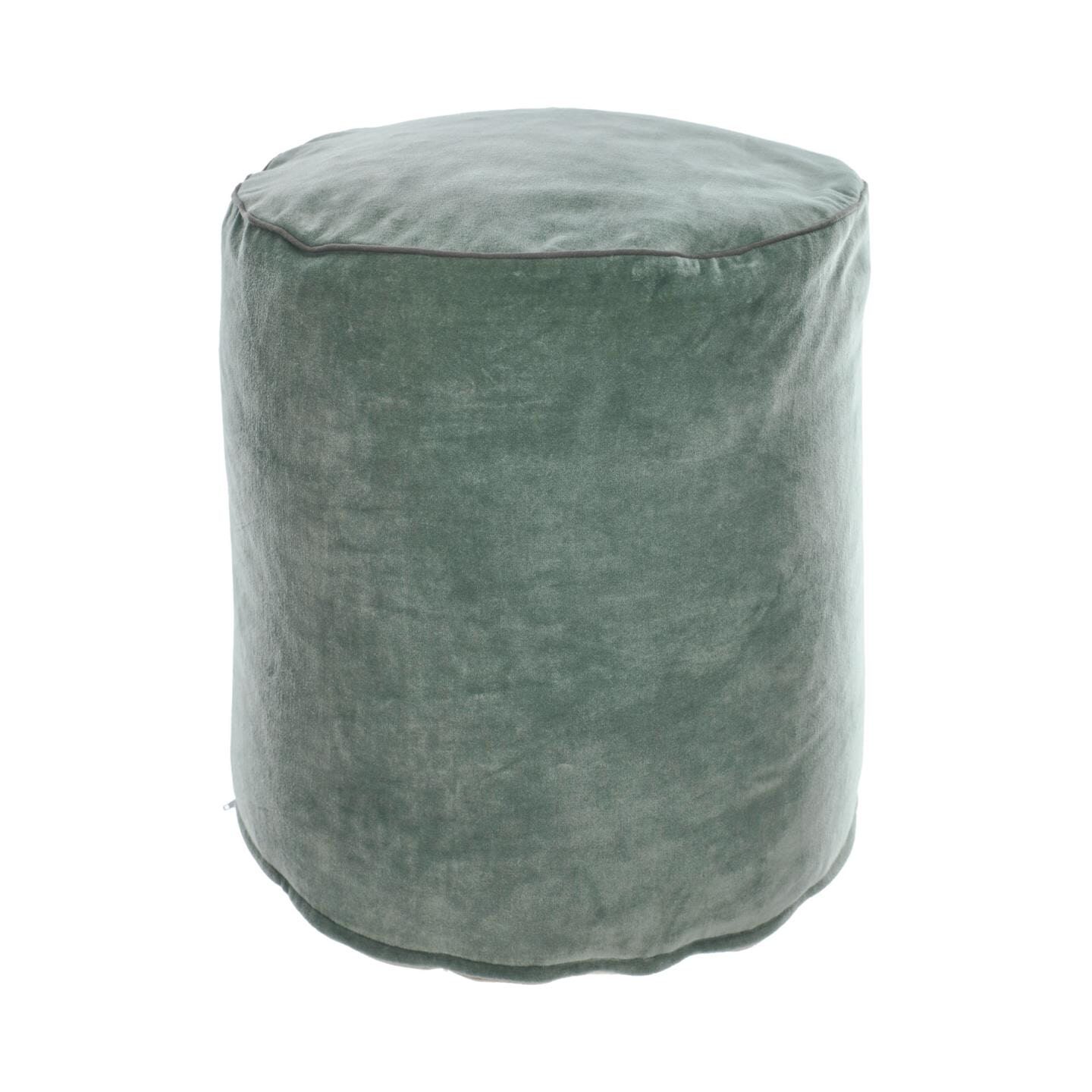 Ronde Turquoise Velvet Poef Brunetta – Comfort en Stijl van Kave Home