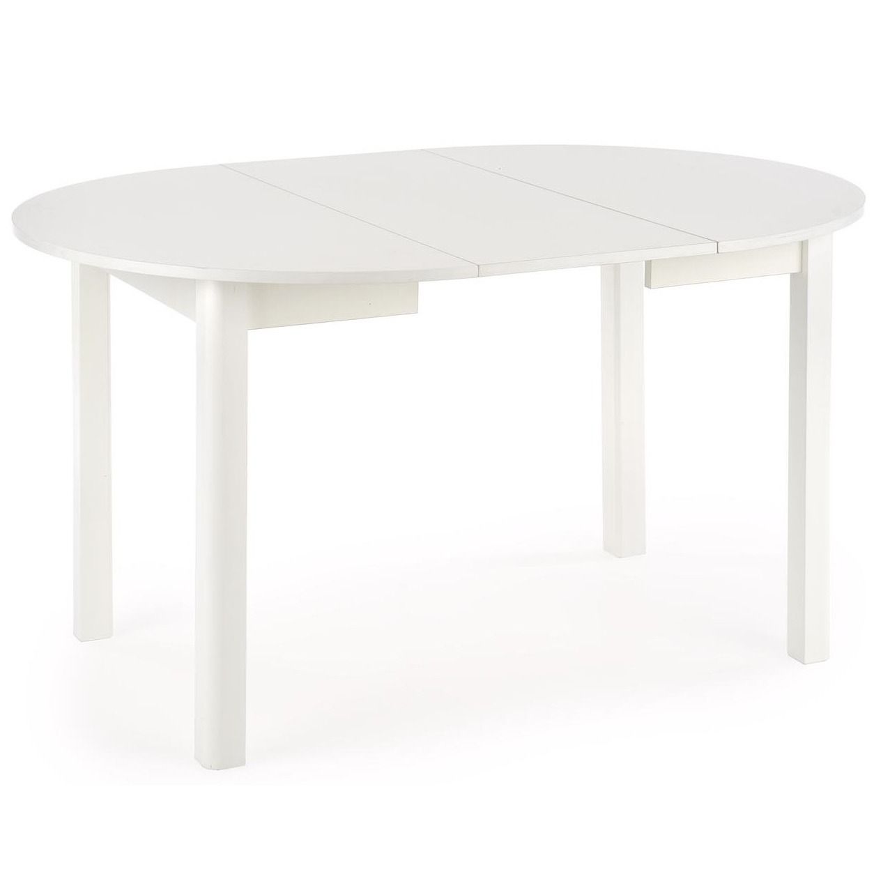 Ronde uitschuifbare eettafel Ringo – stijlvol, wit en flexibel van 102‑142 cm