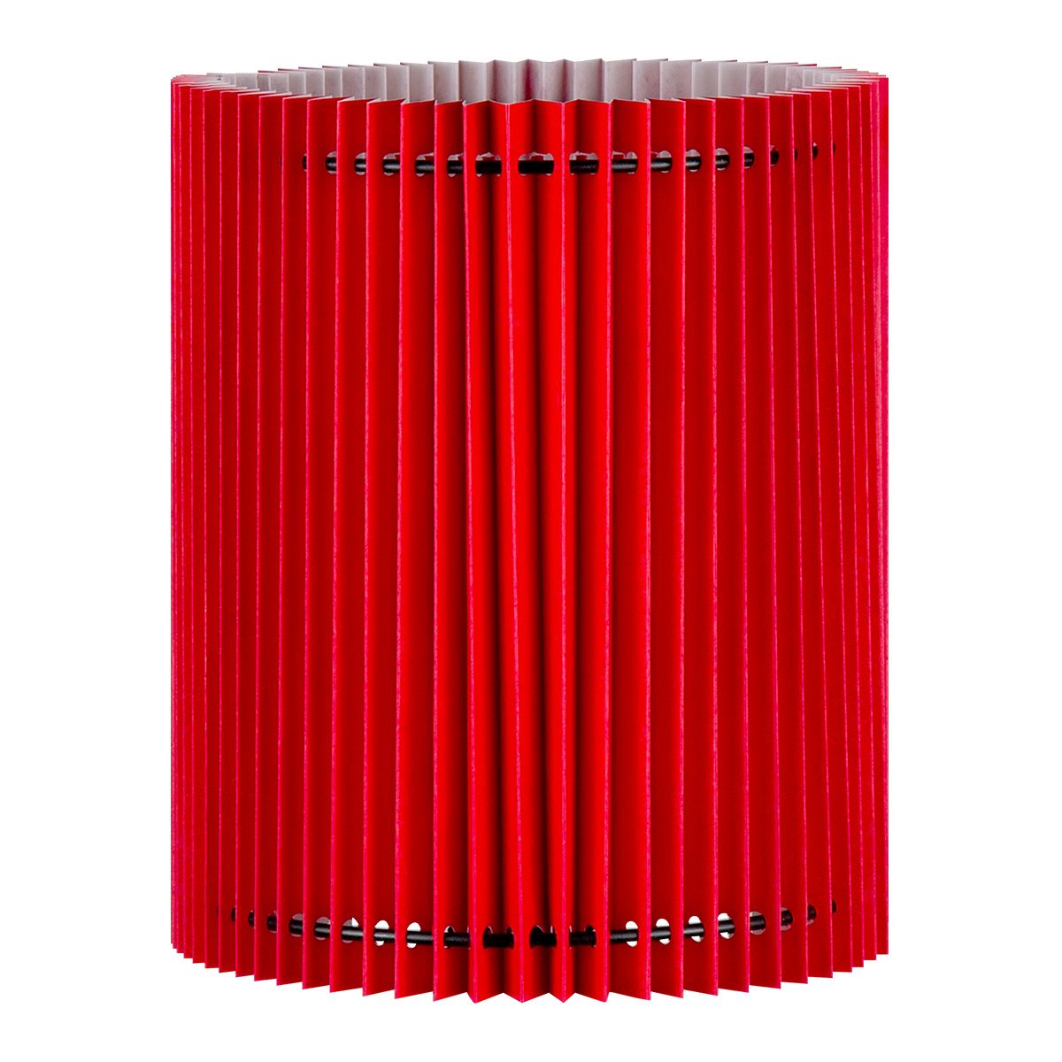 Rood Papieren Vouwlamp Cilindrisch – Warm Licht voor Woonkamer & Eetkamer