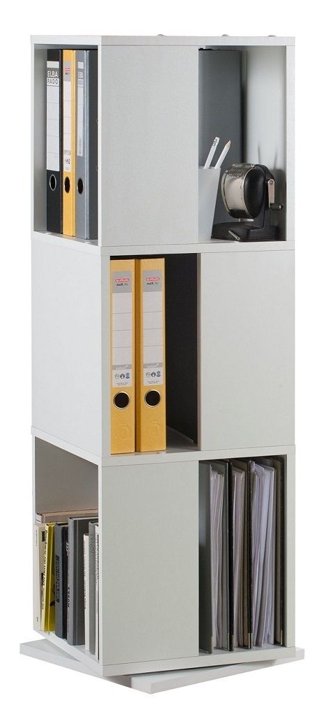 Rotator Ordnerkast Tower – Draaibare Mappenopslag van 108 cm in Wit