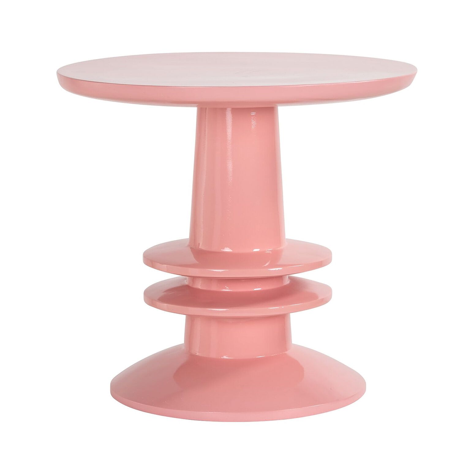 Roze ronde bijzettafel Josy van Richmond – compact, stijlvol en duurzaam