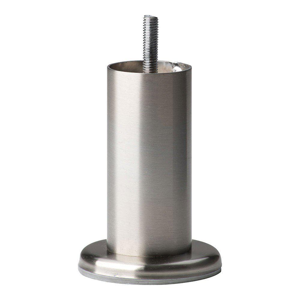RVS look ronde meubelpoot – 4,2 cm Ø, 10 cm hoog (M8)