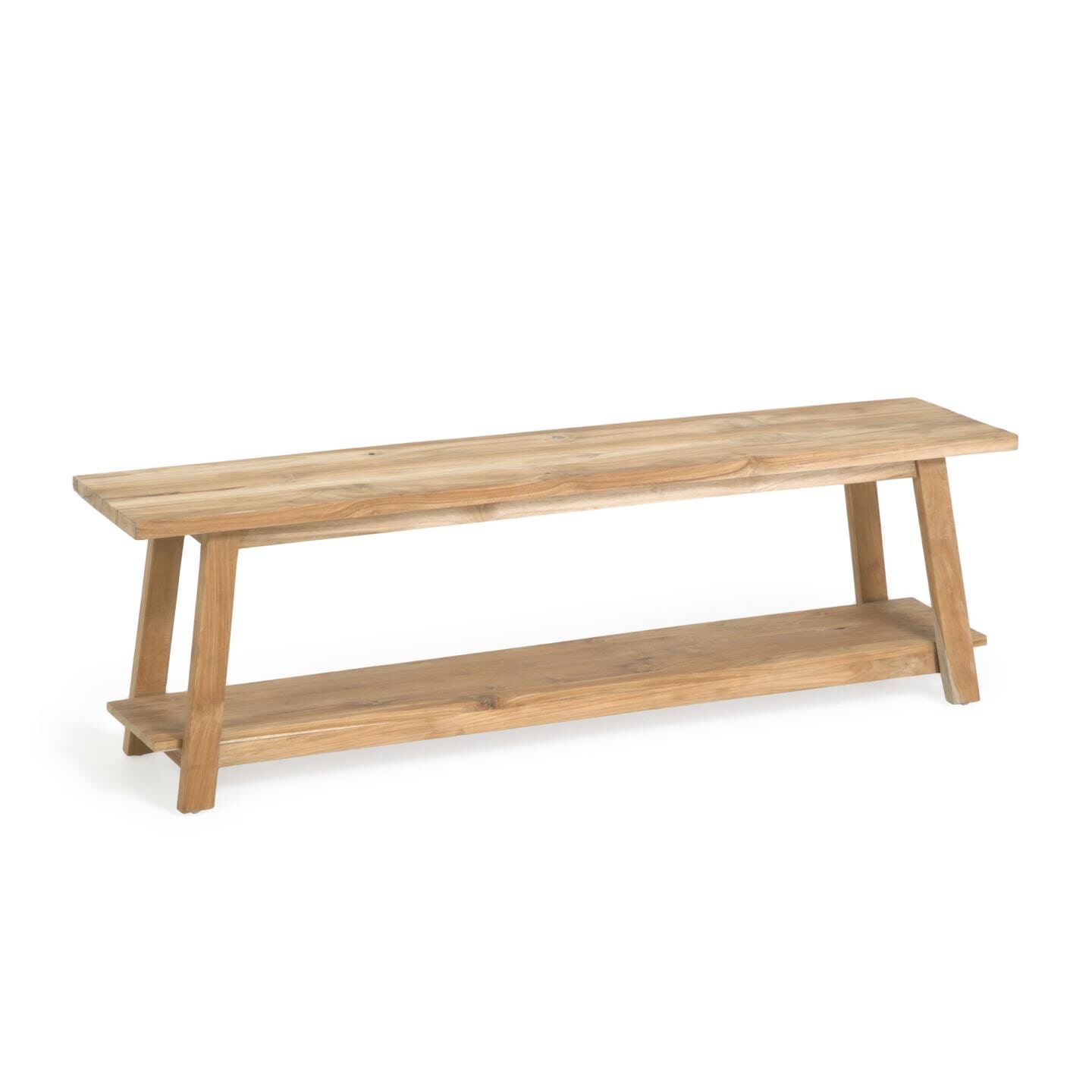 Safara Bankje van Kave Home – Massief Gerecycled Teakhout, 150 cm, Naturel
