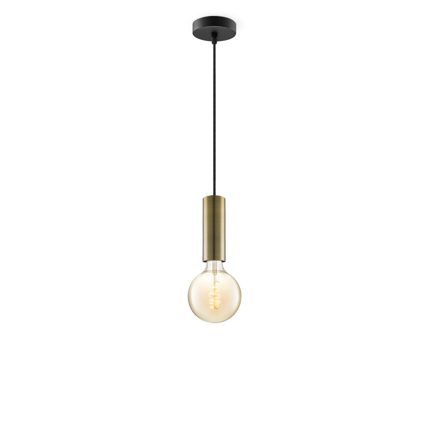 Saga Hanglamp – Brons & Amber, Moderne Vintage LED