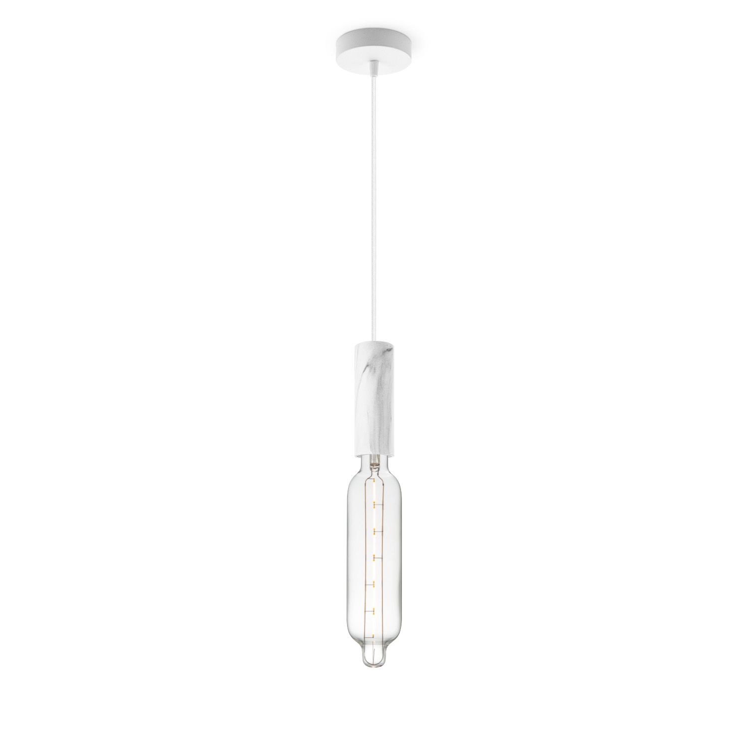 Saga Hanglamp met Marmerlook – Heldere Vintage LED van Home Sweet Home