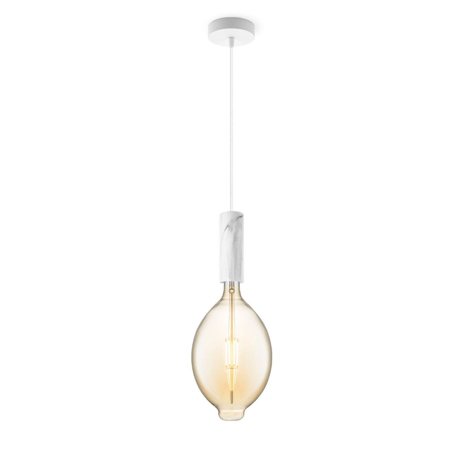 Saga marmer hanglamp – stijlvolle amber LED pendellamp voor elke ruimte
