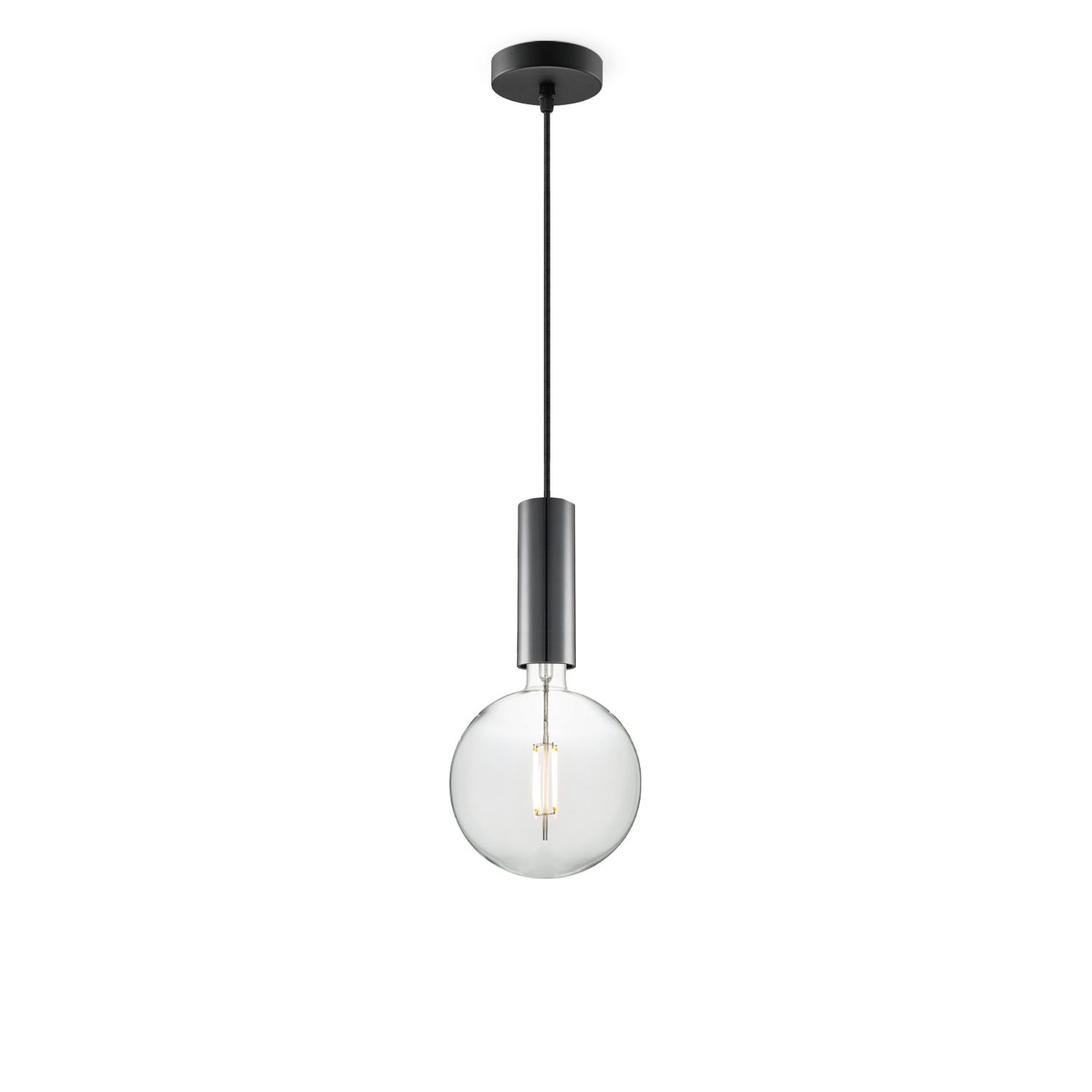 Saga zwarte pendellamp – moderne Globe verlichtingsoplossing