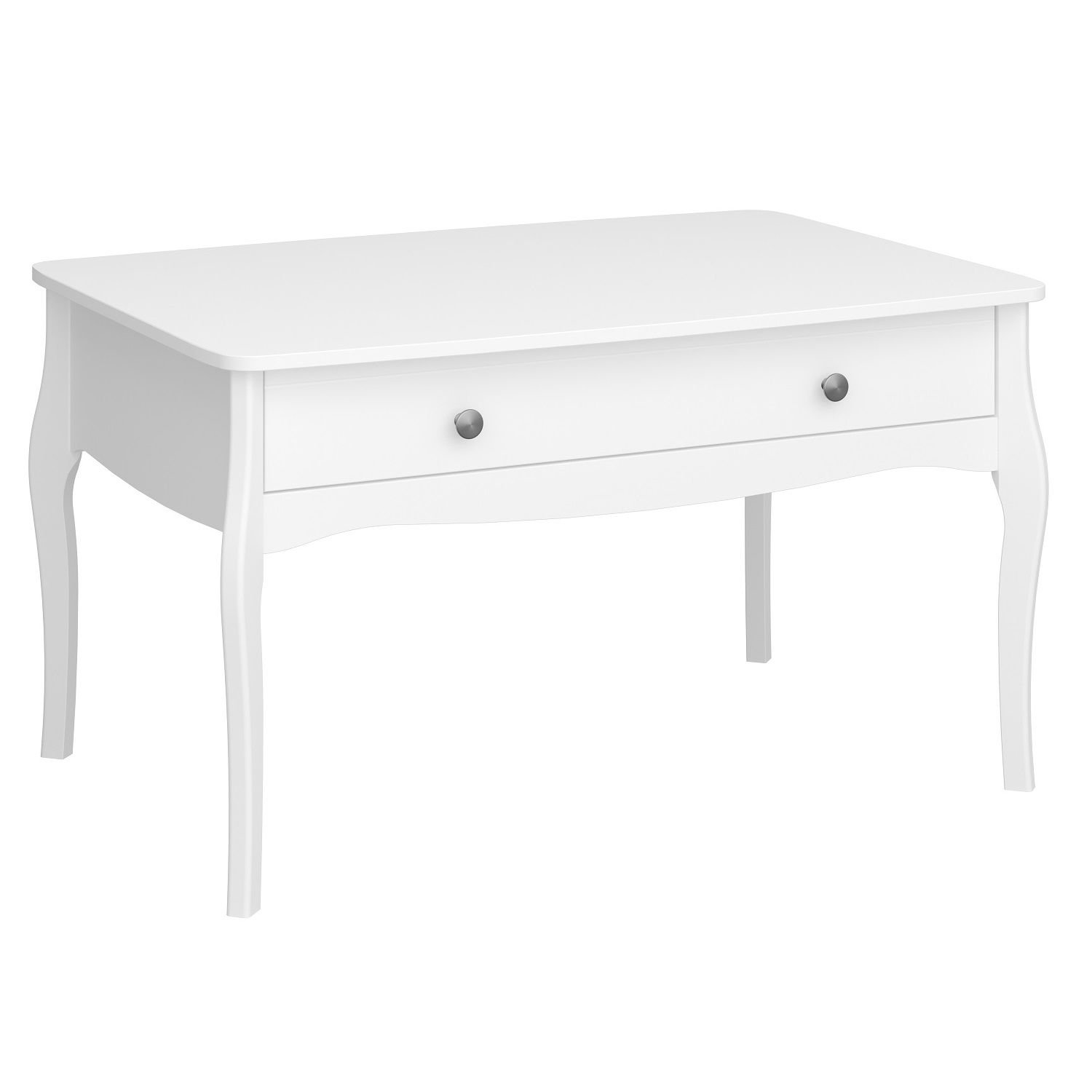 Salontafel Baroque 98 cm – Tijdloos wit design voor elke woonkamer