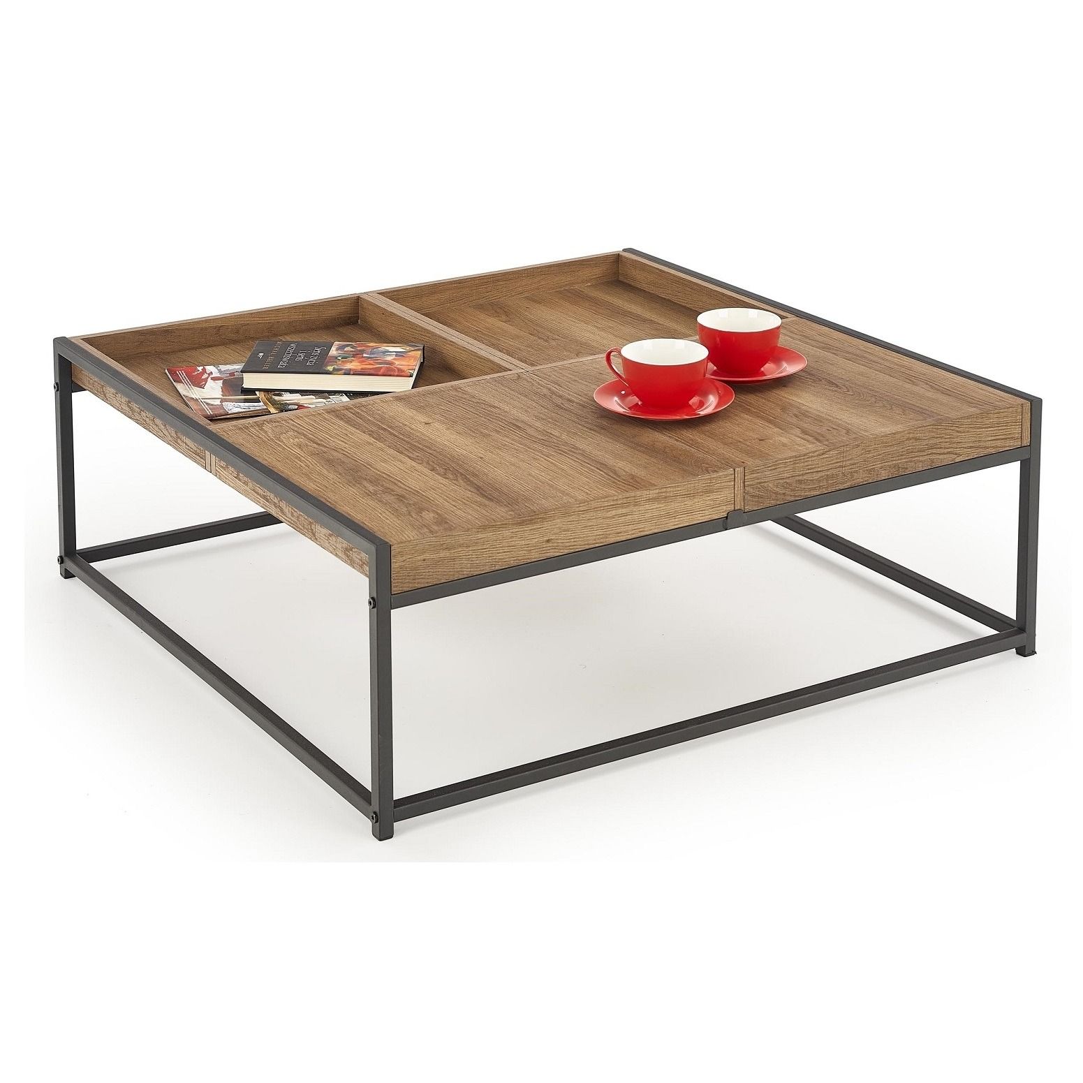 Salontafel Fregata 84 cm – Luxe goud walnoot voor elke woonkamer