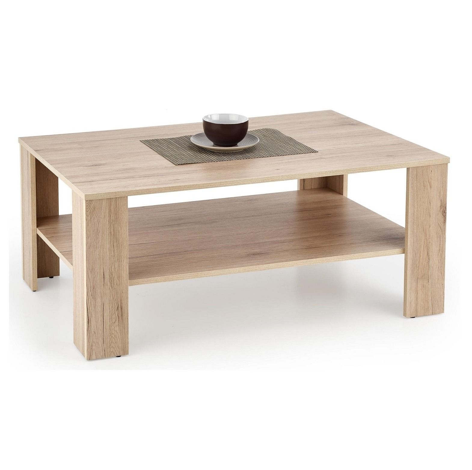 Salontafel Kwadro – Strakke eiken look, 110 cm breed