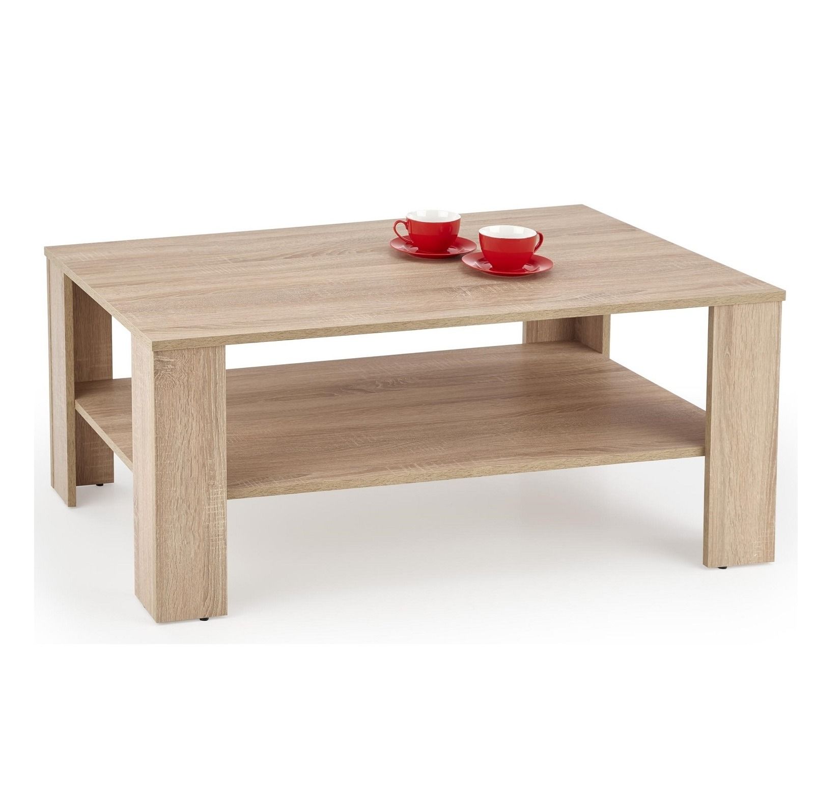 Salontafel Kwadro – Strakke Sonoma eiken tafel van 110 cm breed