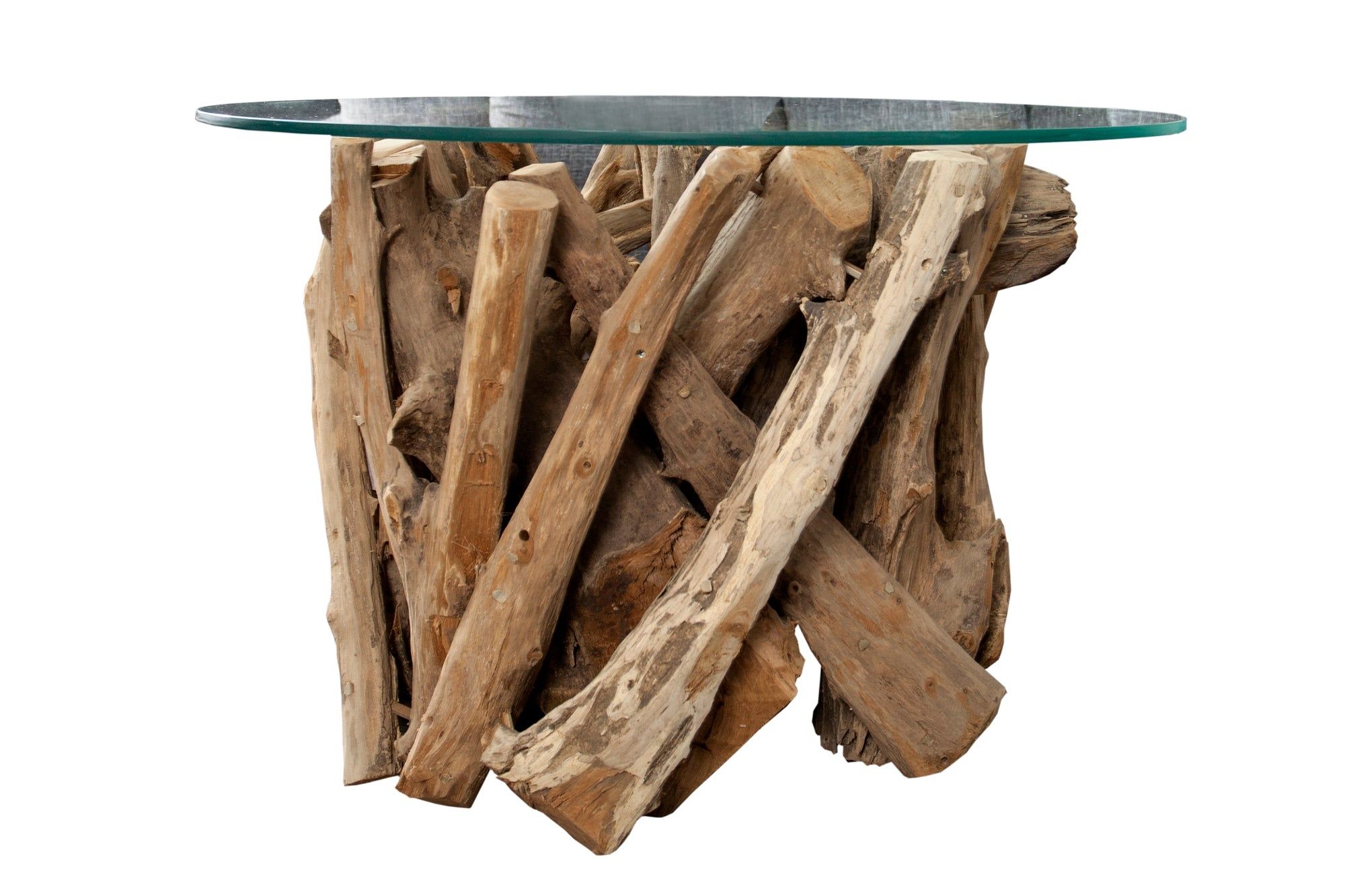 Salontafel NATURE LOUNGE – teakhouten onderstel, 50 cm, zonder glasplaat