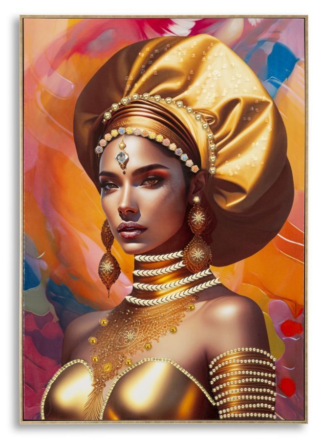 Samira – Luxe schilderij met sierlijke lijst van Mauro Ferretti