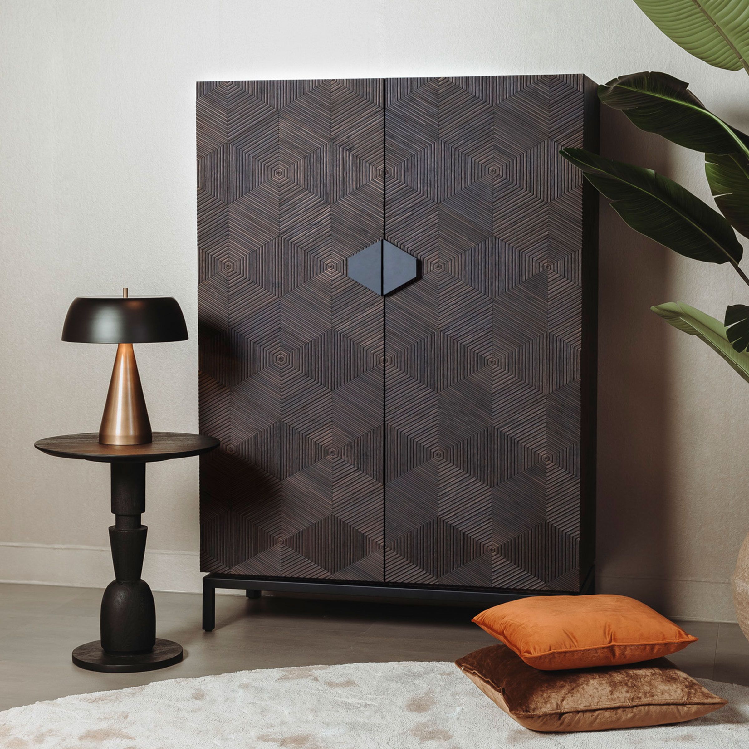 San Marino Opbergkast van Tower Living – Luxe eikenfineer, 160 cm hoog