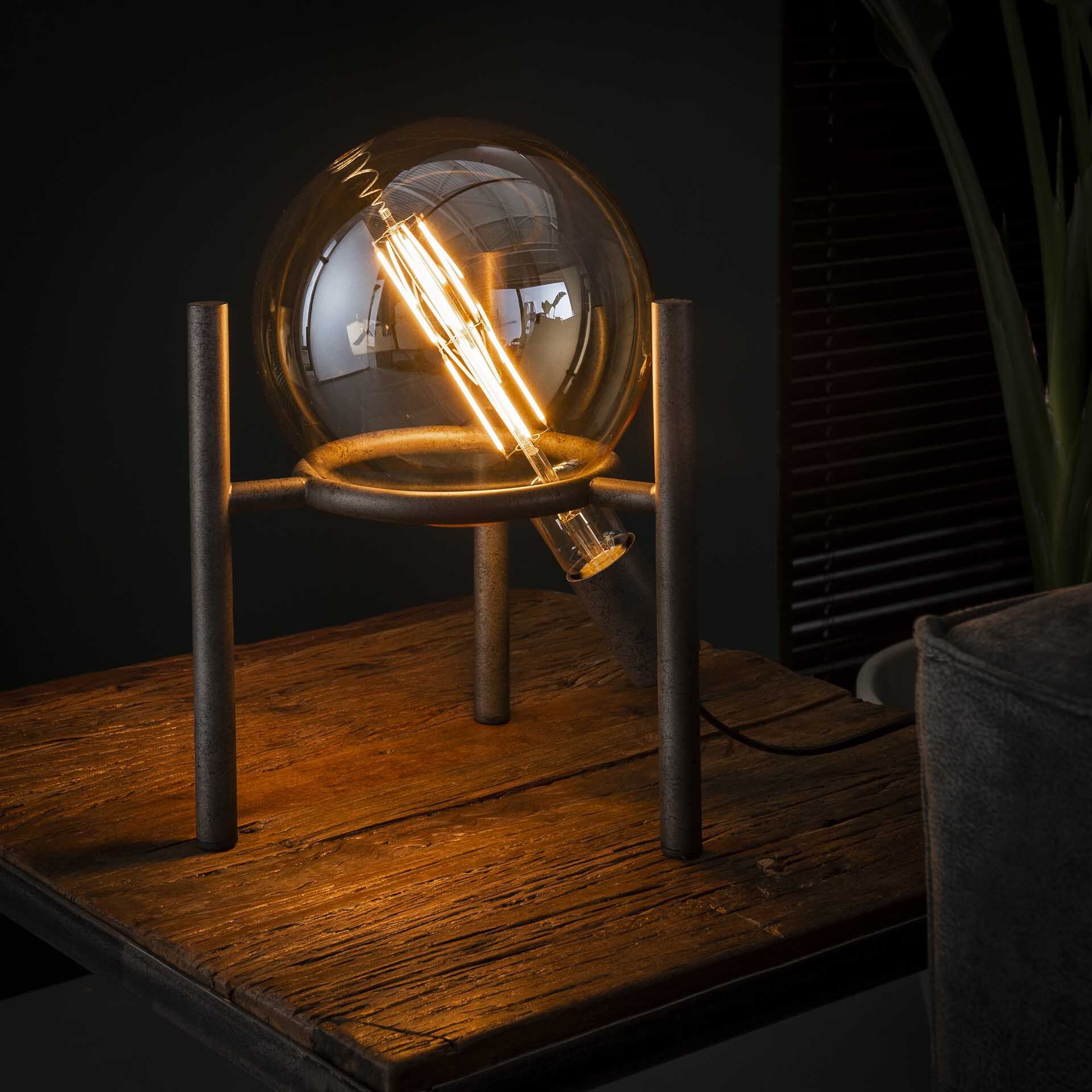 Saturn Tafellamp in Oud Zilver – Moderne Elegantie met Vintage Touch